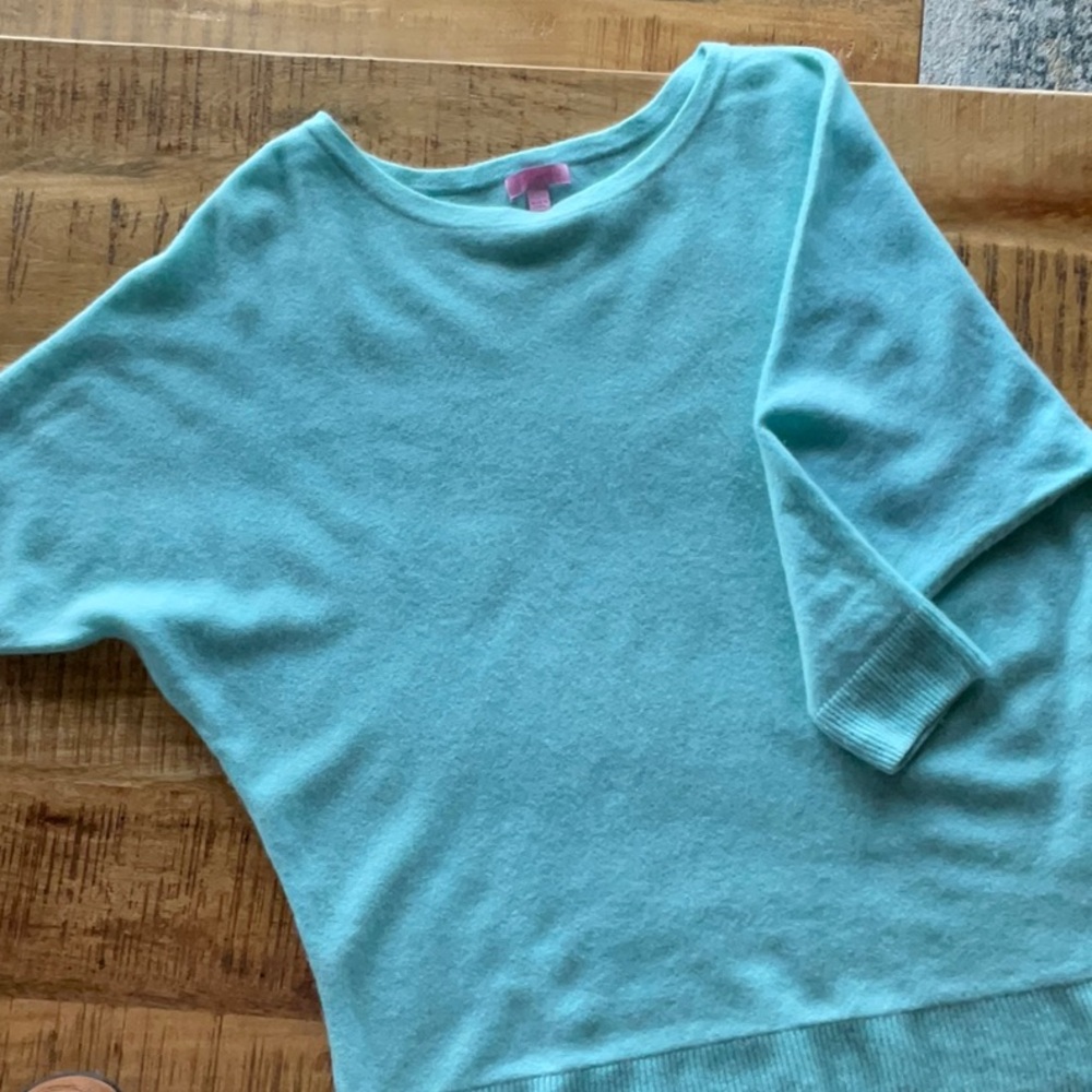 New Lilly Pulitzer Cashmere Sweater 3/4 sleeve
